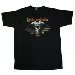 Black Harley Davidson Graphic T Shirt Made In USA